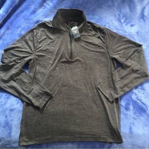 NWT soft Abercrombie and fitch air knit 1/4 zip pullover in gray